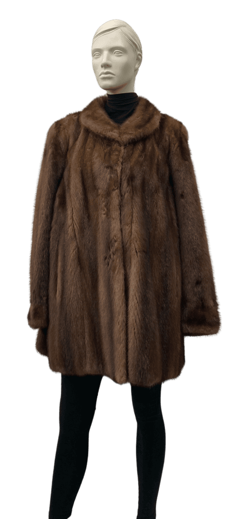 manteau 3/4 de vison demi buff 8708