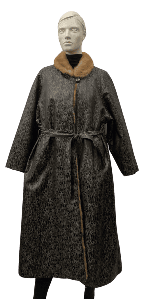pelisse de vison pastel avec ceinture 8718