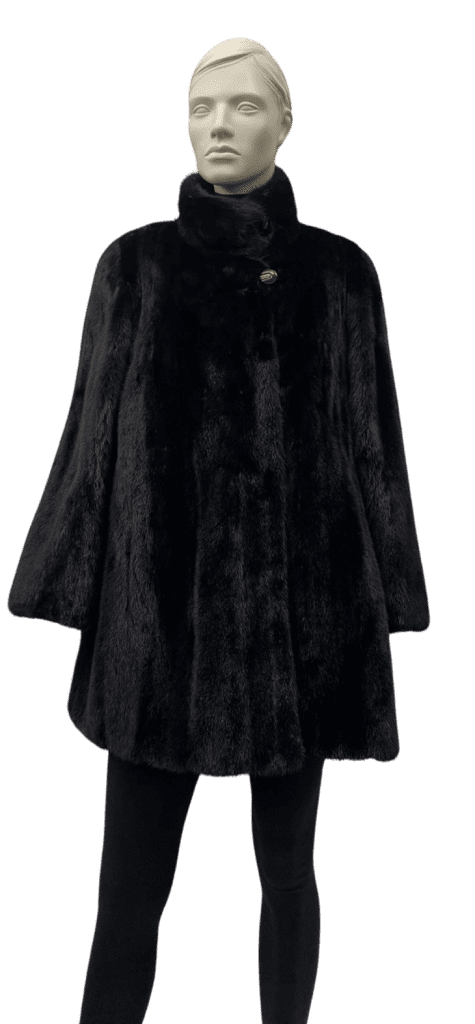 manteau réversible de vison rasé brun prune 8735
