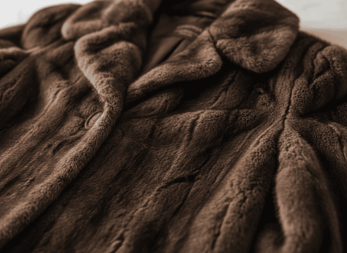Gros plan sur la texture d’une fourrure brune